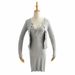 Round Neck Ruffled Long Sleeve Cardigan Short Jacket + Chest Pleated Strap Dress Two-Piece Set_ecoleips.com