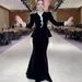 Velvet Two-Piece Set – Elegant Long Sleeve Dress & Blazer Outfit For Women (S-XXL, Black)_ecoleips.com