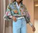 Women's Clothing Women's Printed Button Down Shirt Casual Commuter Style Top For Formal & Casual For Women_ecoleips.com