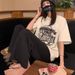 Women's Printed Letter Cotton T-Shirt Short Sleeved Loose Top Spring/Summer_ecoleips.com