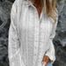Women's Oversized Embroidered Cotton Blouse – Loose Fit Long Sleeve V-Neck Top For Casual & Office Wear (One Size, White & Beige)_ecoleips.com