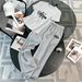 OK Women's Casual Clothing Set T-Shirt And Wide Leg Pants Mid-Waist Drawstring Straight Leg Trousers Matching Outfit 2026 Style_ecoleips.com
