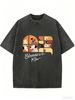 Washed Effect Casual T-Shirt, Loose Crew Neck Short Sleeve Tee, Easy Match Summer Wardrobe Essential_ecoleips.com