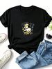 Women Crew Neck Short Sleeve T Shirt Stay Wild Skateboard Puppy Graphic Tee Cartoon Dog Retro Skater Loose Casual Streetwear Summer Tops_ecoleips.com