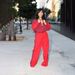 Women's Clothing Autumn And Winter Street Casual Long Sleeved Zipper Lapel Patchwork Interface Pocket Straight Pants Suit_ecoleips.com