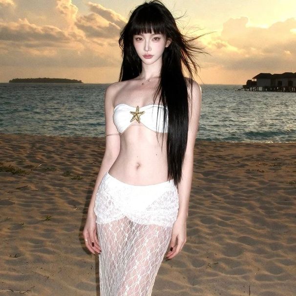 New Swimsuit Style: Sexy Goddess European And American Bikini Three-piece Set, Separate Pieces For Hot Spring Bathing_ecoleips.com