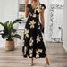 Cross-Border Foreign Trade European And American Women's Clothing 2025 Summer Fashion Printed V-Neck_ecoleips.com