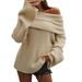 Diyun European And American Elegant Solid Color Long Sleeve Sweater Top Women's Fashion 2025 Foreign_ecoleips.com