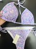 2026 Women's Swimsuit Fashion Silk Star Same Style Seaside Beach Print High Waist Strap Bikini_ecoleips.com