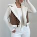 Women's Reversible Faux Shearling Jacket With Lapel Collar & Diagonal Zipper - Cozy Winter Outerwear For Street Fashion (Brown, S-XXL)_ecoleips.com