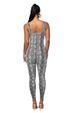 K Women's Printed Sleeveless Vest Jumpsuit With Threaded Square Collar, Exposed Back, Hip Lifting, Slim Fit Sports Jumpsuit_ecoleips.com