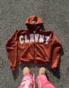 Women's Clothing Street Hip Hop Letter Printed Cardigan Zipper Hoodie Youth Casual Sweatshirt_ecoleips.com
