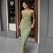 Women's Sexy Lace Halter Belted Bodycon Mini Dress – Summer Club Party Gown_ecoleips.com