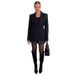Spring Women's Clothing Big Temperament Elegant Shoulder Padded Blazer_ecoleips.com