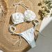 Women's sexy 3D three-dimensional flower split bikini bikini women's swimwear _ecoleips.com