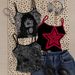 Summer Camisole Tank Top for Women Sexy Slim Fit Sleeveless Red Black Five Pointed Star Print European American Style_ecoleips.com