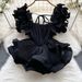 Women's Clothing Design Niche Ruffled Vest Outerwear For Women In Summer Sweet And Spicy Waist Short Top Crop Top_ecoleips.com