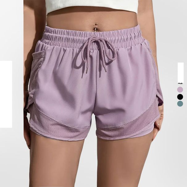Sports Shorts Women's Anti-Run-Off Casual Quick-Dry Running Fitness Pants Loose High-Waist Outer-Wearing Yoga Pants Fitness Pants_ecoleips.com