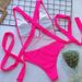 Women's Clothing Solid Color One Piece Swimsuit Tie-Up Design Sexy Style Vacation Wear Fits True To Size_ecoleips.com