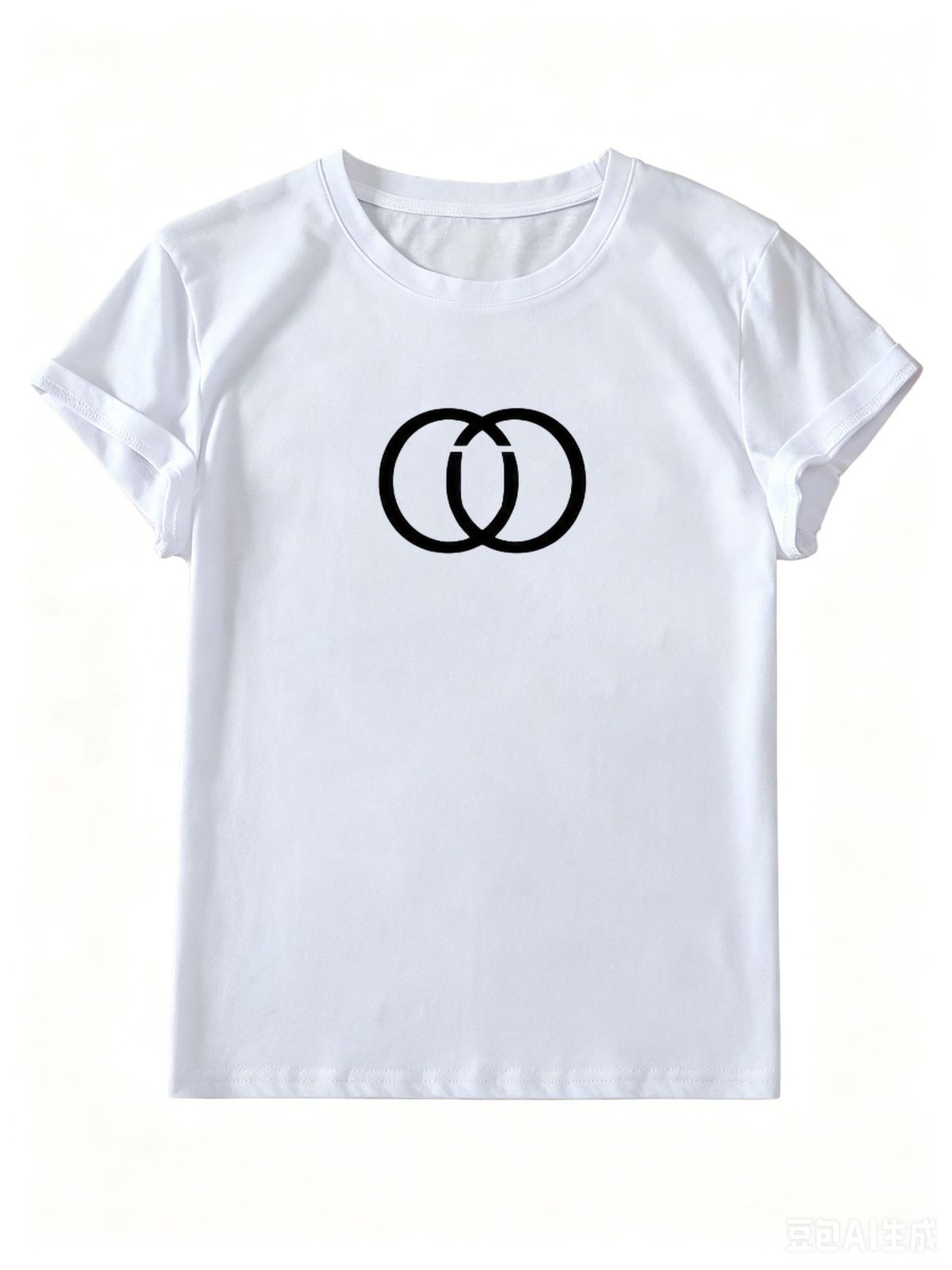 Women's Basic White Cotton Crewneck T-Shirt, Casual Short Sleeve Tee For Daily Wear_ecoleips.com