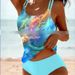 Retro Print High-Waisted Two-Piece Bikini For Women Conservative Summer Beach Swimsuit Regular Fit Vacation Ethnic Style_ecoleips.com