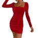 European And American Women's Hot-Selling Sexy Backless Long-Sleeve Cross-Border Fashion Hot Girl Nightclub Style Slim_ecoleips.com