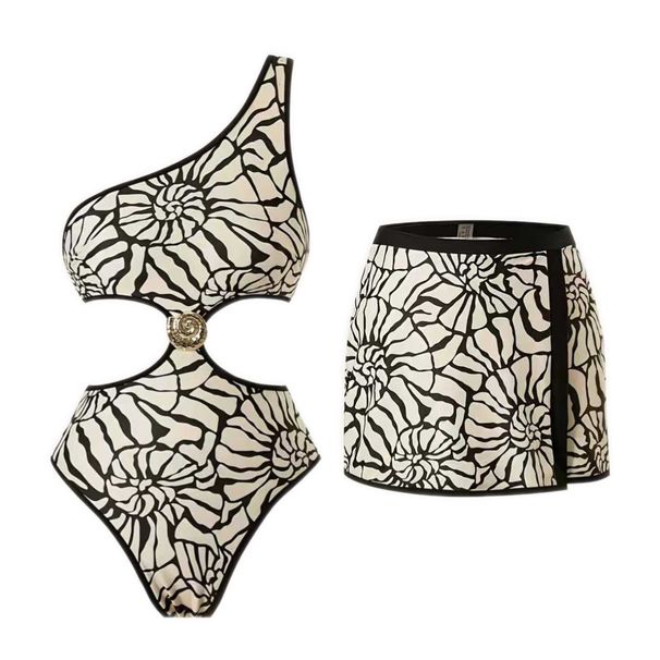 Sexy Asymmetric One-Shoulder Bikini Set With Skirt – Women’s Beach Swimwear For Summer & Vacation_ecoleips.com