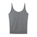 Grey Sleeveless Camisole Top for Women Backless Design Stylish Layering Inner Wear New 2026 Style_ecoleips.com