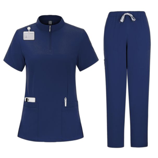Women's Clothing Doctor Nurse Surgical Work Clothes Pet Hospital Hand Washing Clothes Female Spa Salon Beauty Salon Work Clothes_ecoleips.com