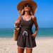 Women's One Piece Swimsuit Solid Color Sporty Conservative Cross Design New Style Hot Selling Bikini_ecoleips.com