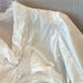 Women's Clothing Women's White Bell Sleeve V Neck Ruffled Blouse Romantic French Style High End Fashion Youthful Top_ecoleips.com