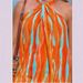 Women's Clothing Printed Sexy Holiday Style Halter Neck Dress_ecoleips.com