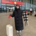 Women's Long Knee-Length Thick Down Cotton Coat With Hood - Winter Training Sports Jacket For Dance, Art Exams & Outdoor Activities_ecoleips.com