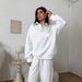 Women's Long Sleeve Stand Collar Zipper Sports Suit Casual Two-Piece Set For Spring And Autumn_ecoleips.com