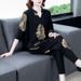 New Style Middle-aged And Elderly Mom's Harem Plus Size Set Summer Casual Fashion Mid-sleeve Two-piece Tracksuit For_ecoleips.com