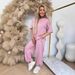 Women's Clothing Fashion Casual Solid Color Pant Suit_ecoleips.com