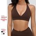 Women's Clothing Nude Yoga Bra Crossover V Neck Backless Fitness Running Sports Bra For Women Fashion For Formal & Casual For Women_ecoleips.com