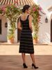 New Women's Summer Mid-Length Striped Knit Dress American Style Hot Selling Vest_ecoleips.com