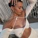 2025 New Beach Skirt Women's Solid Color Floating Flower Knitted Waist Baring Blouse Bikini Swimsuit Sun Protection Suit_ecoleips.com