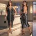 C7095 Cross-Border European And American Fashion Women's With Rhinestones, Slim Fit, Sexy Bodycon Long_ecoleips.com