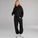 2025 European American Cross-border Autumn Winter Women's Casual Two-piece Set: Hooded Loose-fitting Long Pants_ecoleips.com