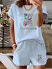 Women’s 2 Piece Outfit Set – Oversized Graphic T-Shirt And Biker Shorts Matching Set, Casual Summer Lounge Tracksuit For Daily Wear-363_ecoleips.com