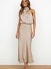 2026 Spring/Summer Best-selling Acrylic Satin Dress - Toasting Groomsmen Attire For Elegant Ladies - Sleeveless Evening Gown_ecoleips.com
