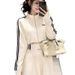 European-style Casual Sports Suit For Women, 2026 Spring And Autumn New Korean-style Slim-fit Striped Stand-collar_ecoleips.com