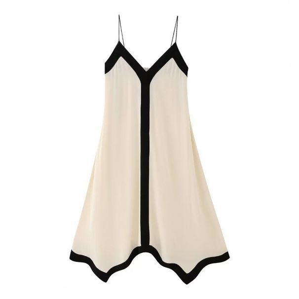 Patchwork Slip Dress European And American Style Unique Skirt Sophistication Summer Outfits Women's Clothing Dress_ecoleips.com
