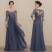 Elegant Slimming U-Neck Long Evening Gown in Chiffon for Parties And Special Occasions with Flowy Hem_ecoleips.com