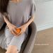 Casual Cool For Women, Spring High-end Loose-fitting Elegant Dress, Round-neck Slimming And Figure-flattering Ice Silk_ecoleips.com