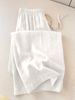 Suitable For All Seasons Minimalist Style Outfits ~ Black Tencel Linen Casual Pants For Women With Elastic Waist And Straight Leg_ecoleips.com