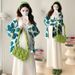 Real Shot Maternity Wear Autumn Winter Loose Camellia Embroidery Design Elegant Age-Reducing Versatile Sweater Cardigan_ecoleips.com