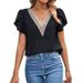 Women's Clothing New V Neck Sleeveless Simple Summer Solid Color Pullover Loose Top_ecoleips.com